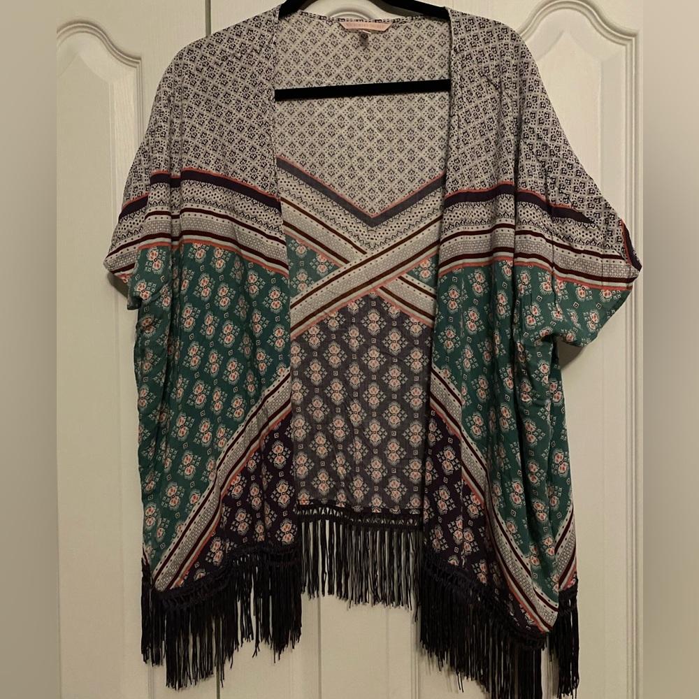 Victoria's Secret Oversized Poncho/cover up with fringe